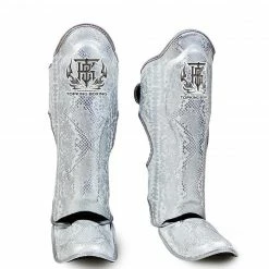 Top King Súper Snake (WHI / SIL) Shin Guards